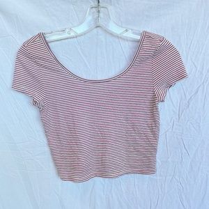 Striped American Eagle Crop Top